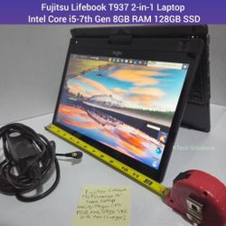 Fujitsu Lifebook T937 13.3" i5-7200U RAM 128GB SSD 2-in-1 Touchscreen Laptop