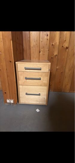 2 piece 3-Drawer Wood Pedestal Cabinet
