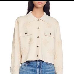 Cyrus  Cream Floral Embroidered Jacket/Cardigan size L