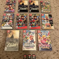 Nintendo Switch games for sale! Super Mario, Zelda, etc.