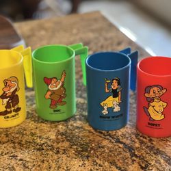 Rare Vintage 70s Disney Snow White and Seven Dwarves Plastic Cups / Mugs  Set of 4 including Snow White, Dopey, Doc, and Grumpy for Sale in Glendora,  CA - OfferUp