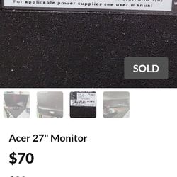 Acer 27" Monitor