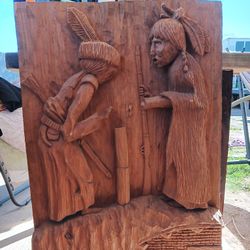 Native American Wall Wood Art 