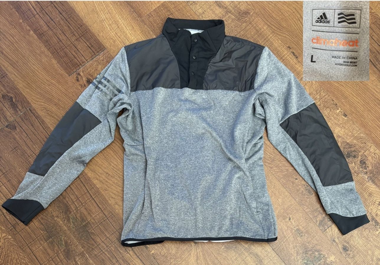 Adidas Men 1/4 Zip Pullover Sz Large