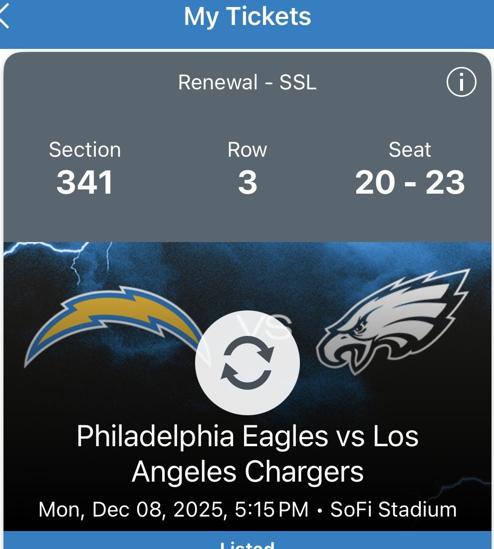Chargers VS Eagles 