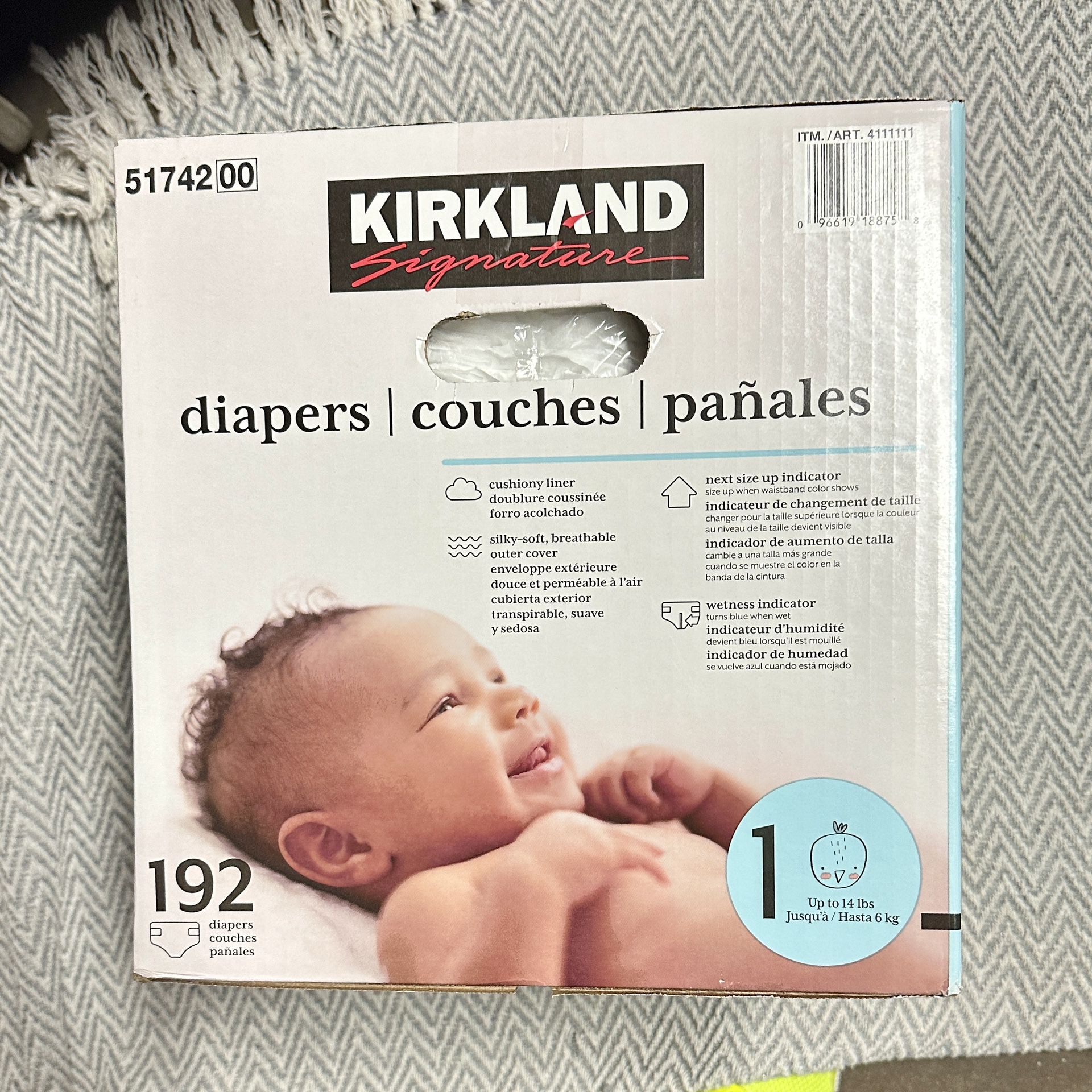 Kirkland - 192 Diapers - Size 1