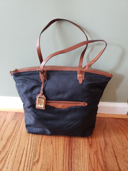 Lauren Ralph Lauren Black & Brown Tote