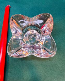 Vintage beautiful Orrefors candle tealight holder from the lotus collection