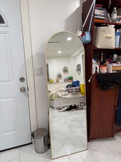 Full Length Arch Mirror Gold Frame