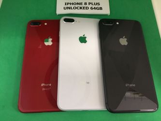 Apple iPhone 8 Plus Unlocked 64GB Black, Silver,Red