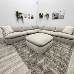 Cream Sectional Cloud Couch - Free Delivery 