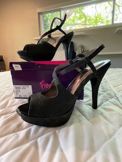 ✨ Fioni “Layla” Black Sparkly Heels – Size 8.5 – Worn Twice ✨