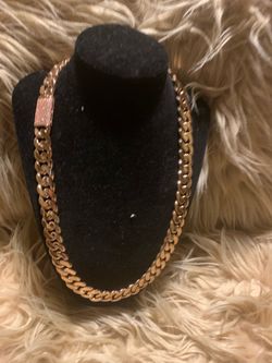 Beautiful 14mm rosegold 22in Cuban link chain new