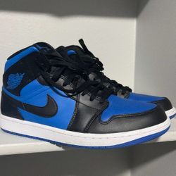 Jordan 1 Mid Black Royal Blue