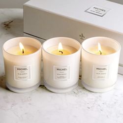 New Michel Germain candle set in a box sealed LONG LASTING CANDLES