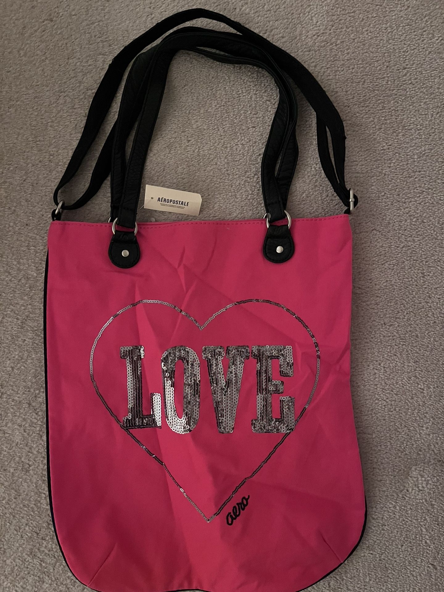 New with Tags Vs Pink Black Logo Tote Bag