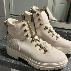  Michael Kors Dempsey Patchwork Logo Hiking Boots (women’s 11M)