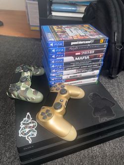 PS4 Pro 1TB + 1TB External HD + 2 Controllers + 10 Gs
