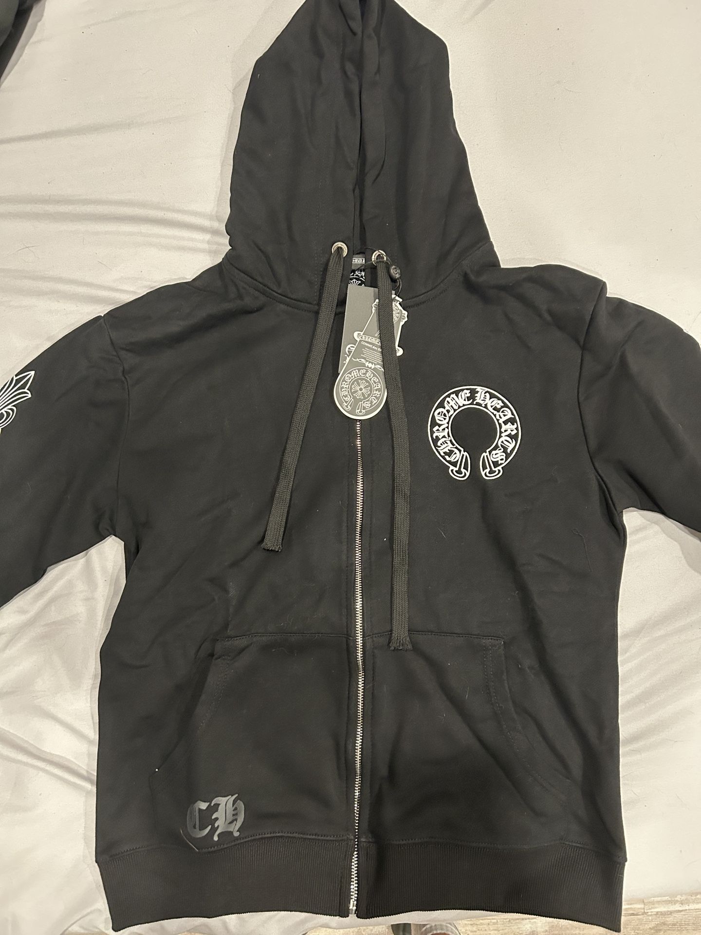 Chrome heart zip up