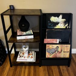 Record Player Stand Side Table / Vinyl Organizer / Shelf