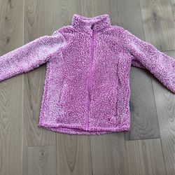 Pink Fluffy Zip Up Jacket. Brand 32 Heat. Size M. Ages 10/12.