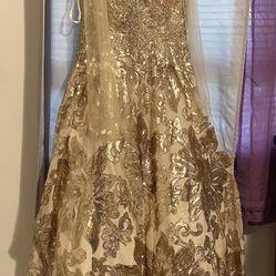 Gold Prom Dress 