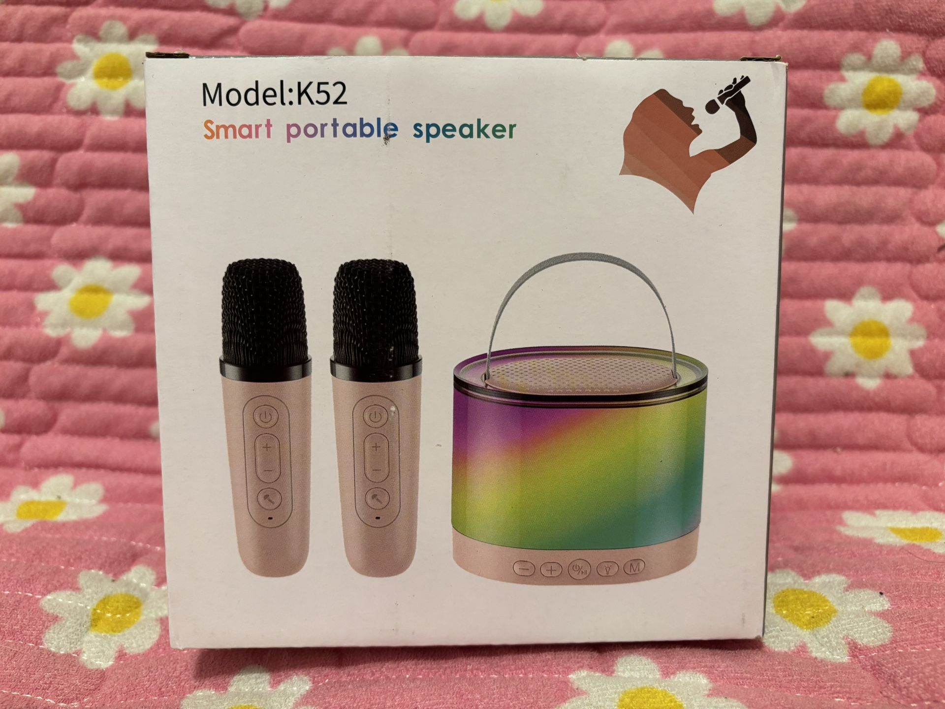🎤 Brand New Mini Karaoke Machine for Kids – Portable Fun with 2 Wireless Mics!