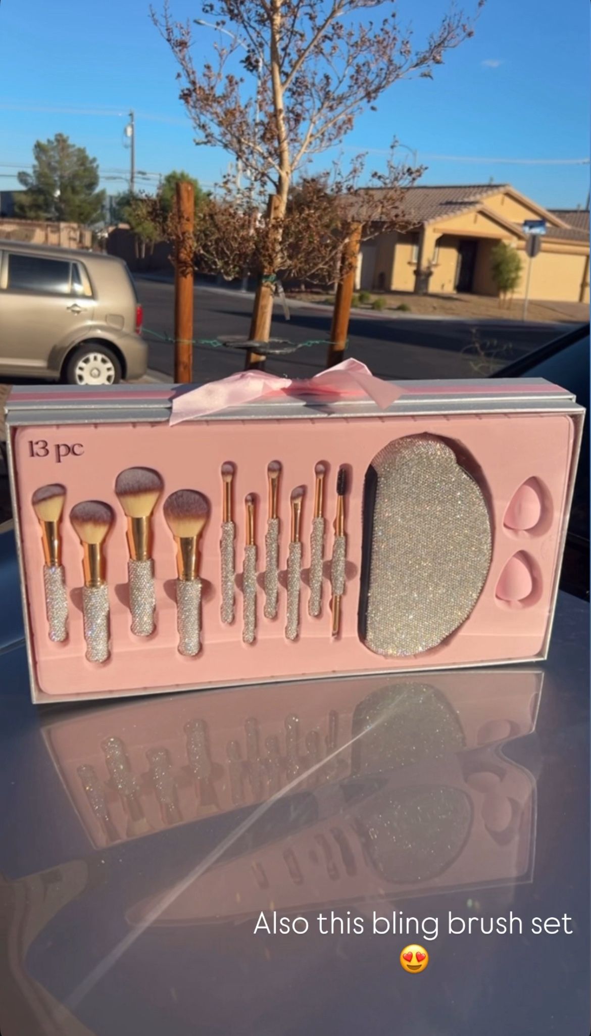 Glitz And Glam Rhinestone Brush Set