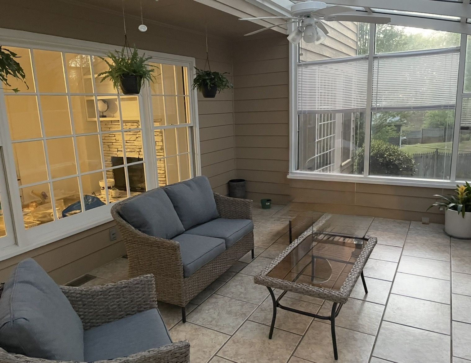 4 Piece Wicker Patio Set New Condition