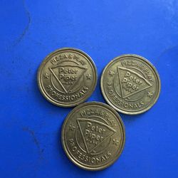 3- Of The Peter Piper Pizza & Play Professional Arcade Tokens 