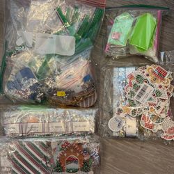 Lot Of DIY Christmas Diamond Painting Kits Mini Frames Keychains