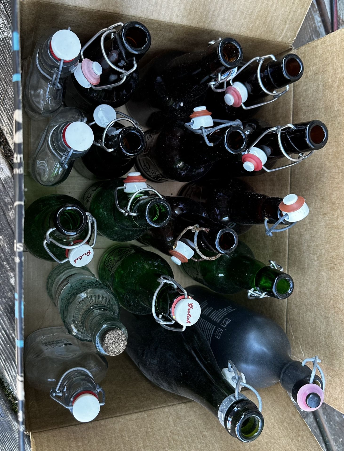 Flip Top Glass Bottles