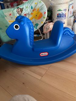 Blue horse rocker