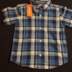 New GYMBOREE Blue Plaid Shirt 3T