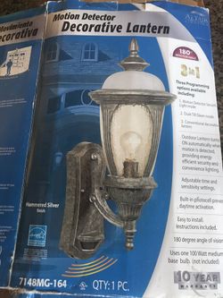 Decorative lantern and motion detector