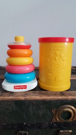 FISHER PRICE VINTAGE  BABY's 1st BLOCKS & STACKING TOYS