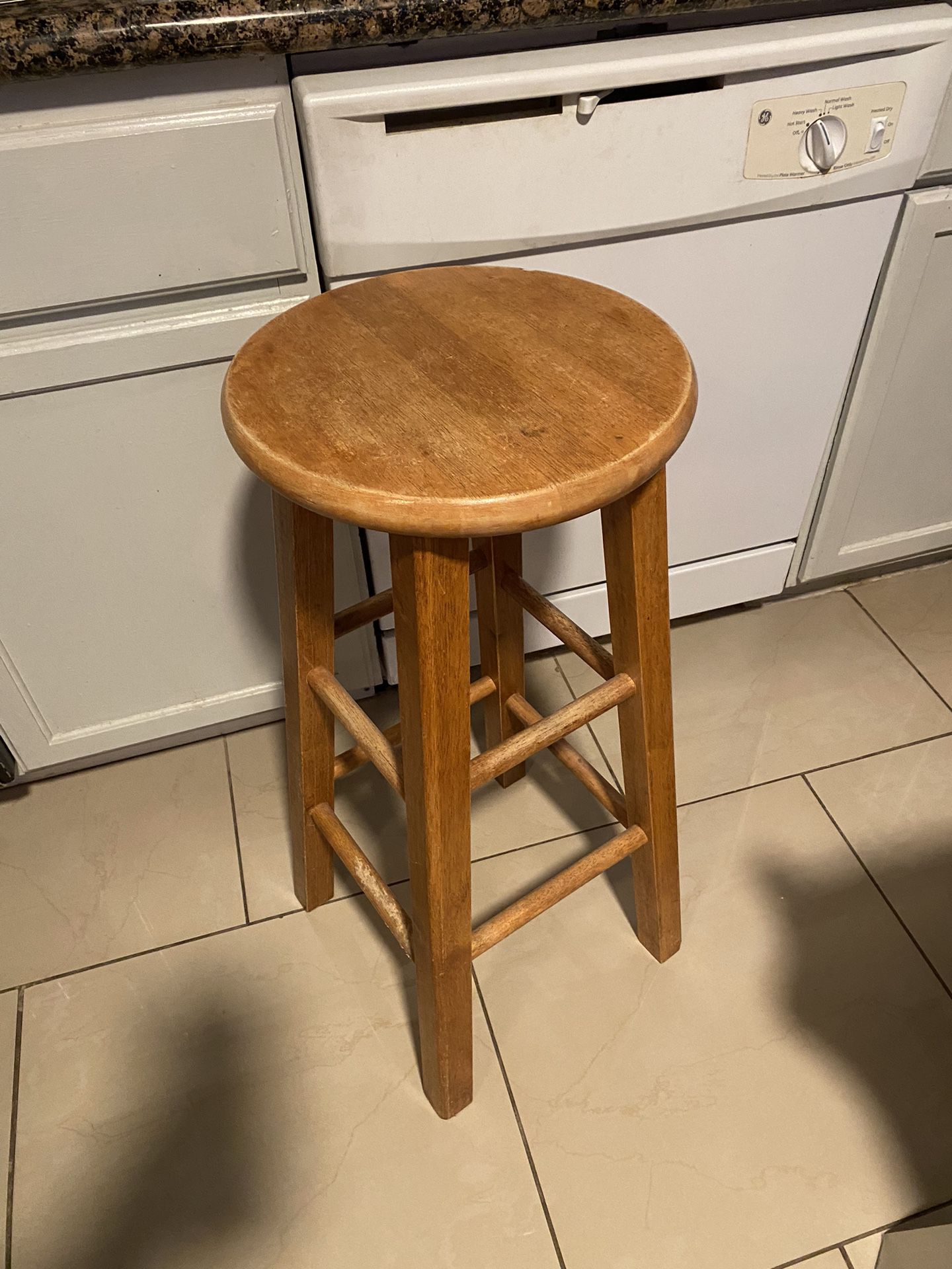 Wooden Stool 29 H x 13 W 