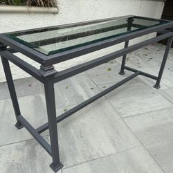 Glass Top Console table 