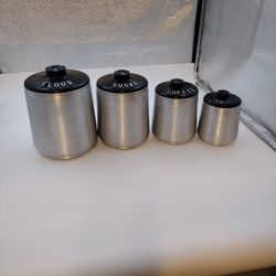 Vintage Aluminum Canister Set 
