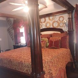 King Size Canopy Bed Set 