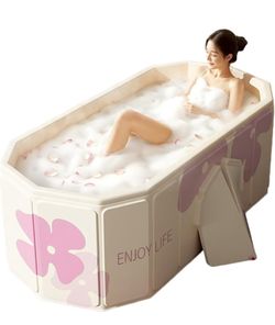 Foldable Bathtub for Adult 59'in Foldable Collapsible tub Portable Bathtub for Bathroom Folding SPA Tub for Shower Stall, Ideal for Small Spaces Foldi