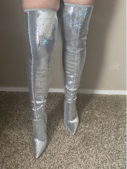Michael Kors sparkly knee high boots