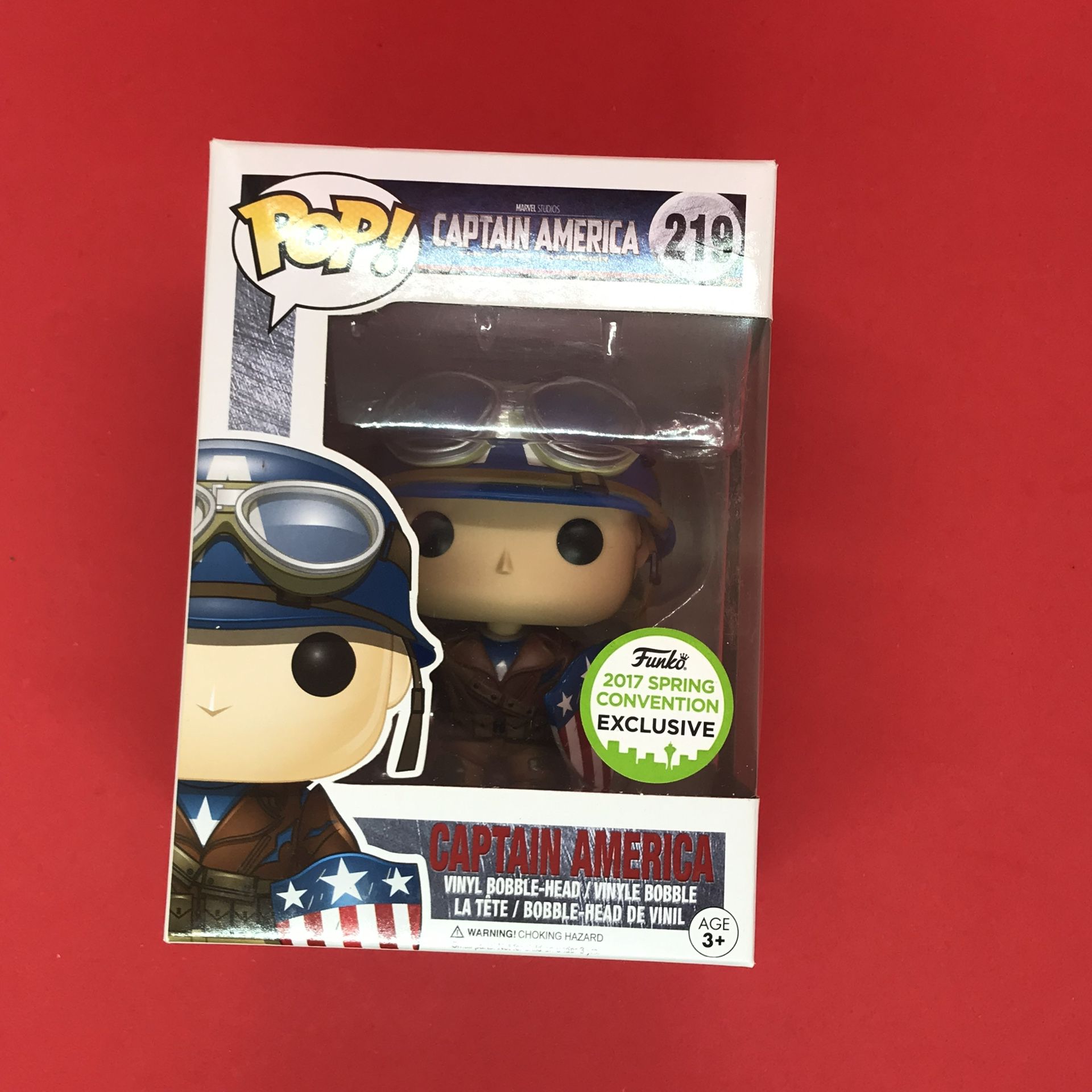 Funko Pop! Captain America The First Avenger 2017 Exclusive #219 W/box Protector
