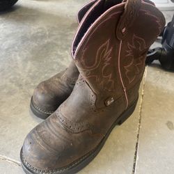 Woman , Steel Toe Boots