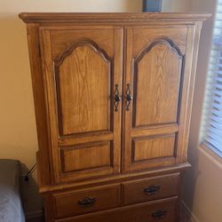 Wood Armoire, Cabinet