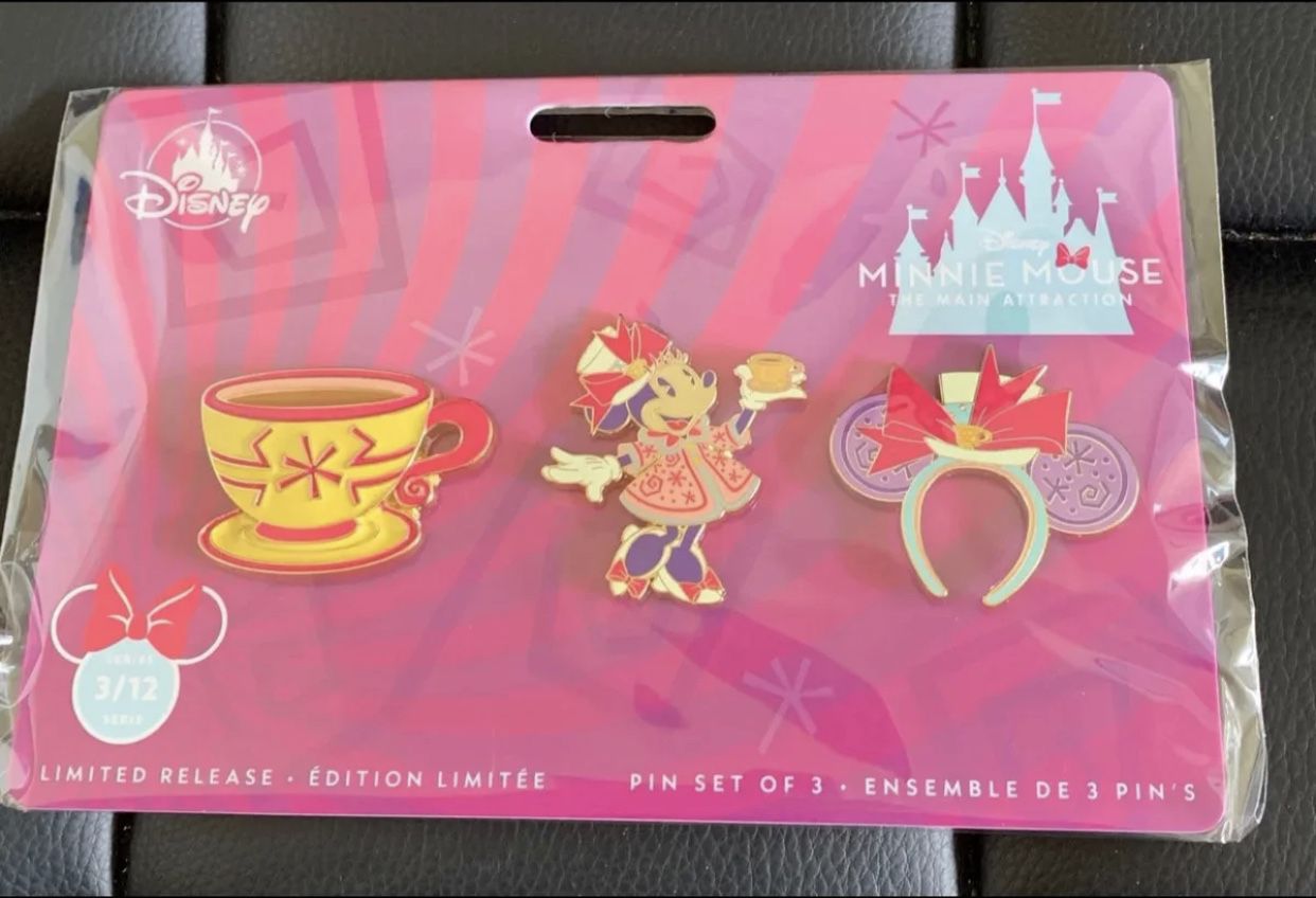 Disney’s Minnie March Main Attraction Mad Tea Party Pins