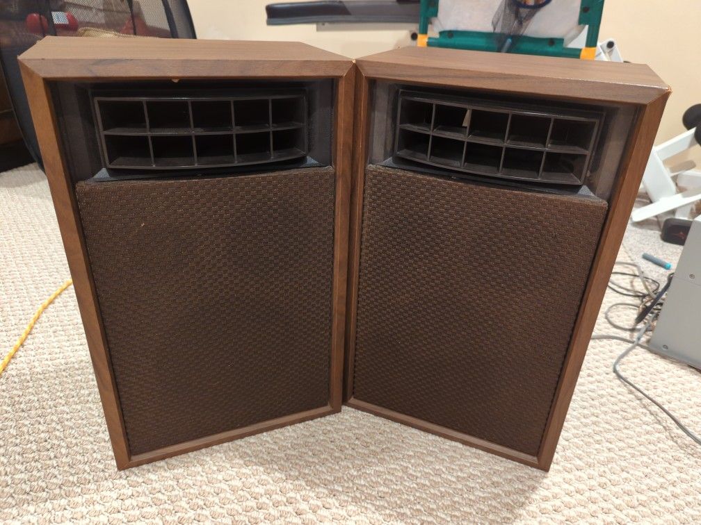 Vintage 70's Speakers Wood 3-way