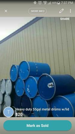Burn barrels $15 and clean feed barrels$20