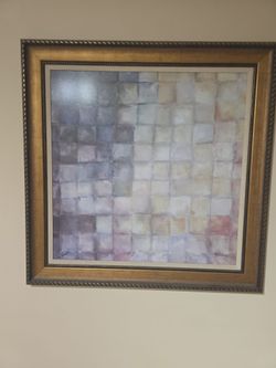 Large Framed Abstract Canvas Wall Art, 40 x 40