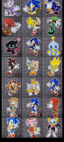 Sonic The Hedgehog Decal Stickers 6"